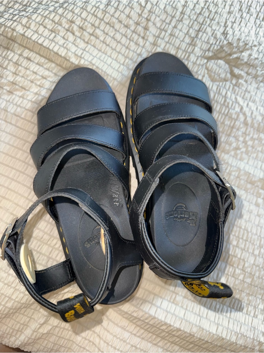 Dr Martens Black Leather Blair Sandals 8 - Picture 6 of 7